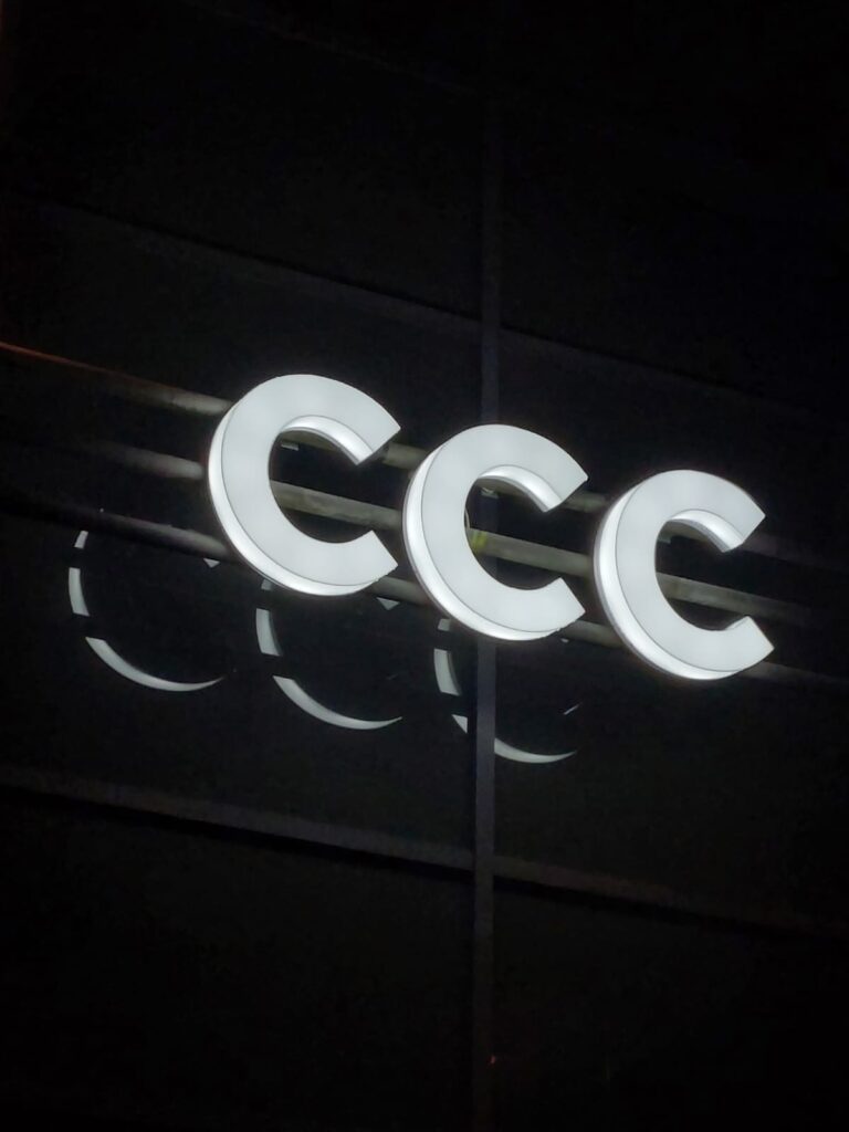 Litery 3D Świetlne dla sieci CCC
